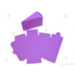 Едноцветно картонено парче за торта - лилаво | PARTIBG.COM