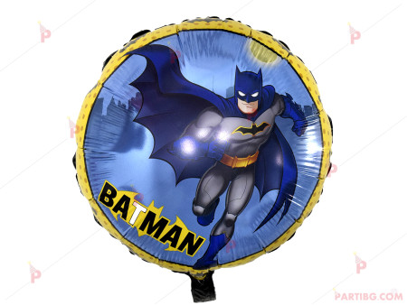 Фолиев балон кръгъл с Батман