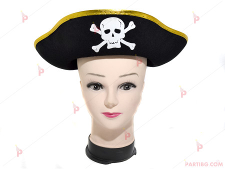 Пиратска карнавална шапка твърда