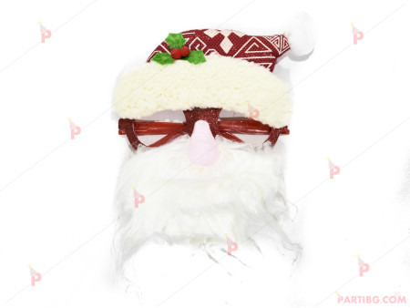 Очила с коледна декорация-Дядо Коледа с брада