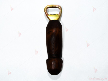 Забавна дървена отварачка във формата на пенис