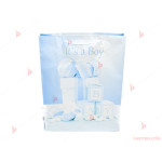 Подаръчна торбичка бяла с декор бебенце | PARTIBG.COM