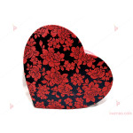 Кутия за подарък - сърце в червено (велурено) 10 | PARTIBG.COM