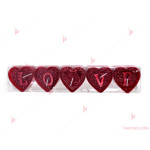 Комплект свещи сърца в червено | PARTIBG.COM