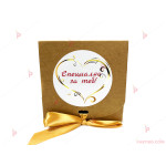 Подаръчен комплект за жена - Кутия с джобно огледало и мини златна роза | PARTIBG.COM