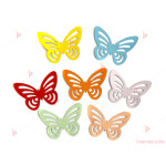 Картонен елемент за декорация под формата на пеперуда - комплект от 50 броя | PARTIBG.COM