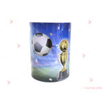 Касичка метална с футболен декор 21см | PARTIBG.COM