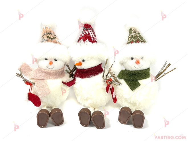 Коледна декорация - Снежко висулка / 1 брой | PARTIBG.COM