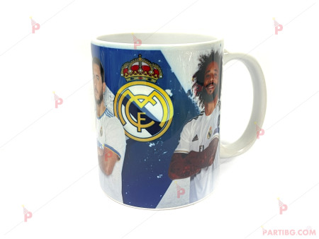Керамична чаша за кафе/чай с декор Реал Мадрид