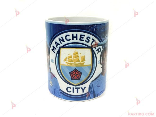 Керамична чаша за кафе/чай с декор Манчестър Сити | PARTIBG.COM