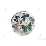 Огледалце джобно кръгло с цветна декорация | PARTIBG.COM