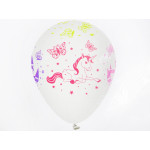 Балони 5 бр. бели с еднорог | PARTIBG.COM