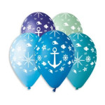 Балони 5бр. микс с печат морски мотиви | PARTIBG.COM