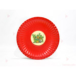 Чинийки едноцветни в червено с декор Костенурките нинджа / Turtles | PARTIBG.COM