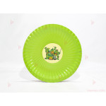 Чинийки едноцветни в зелено с декор Костенурките нинджа / Turtles | PARTIBG.COM
