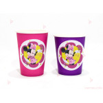 Чашки едноцветни в лилаво с декор Мини Маус / Minnie Mousee | PARTIBG.COM