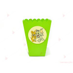 Кофичка за пуканки/чипс с декор Том и Джери в зелено / 1бр. | PARTIBG.COM
