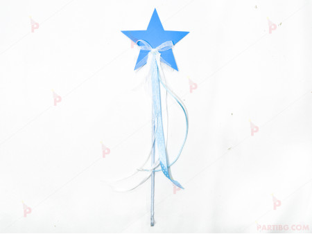 Пръчица за орисница за бебешка погача със синя звезда