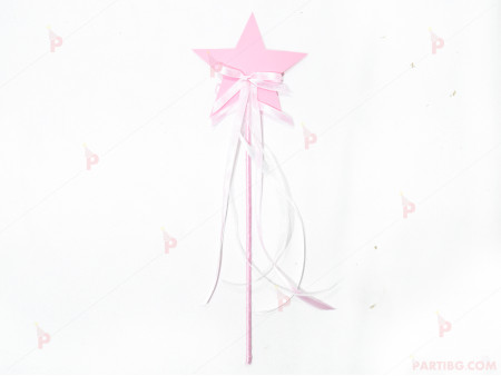 Пръчица за орисница за бебешка погача с розова звезда