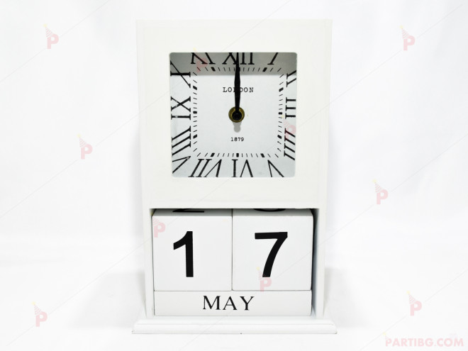 Настолен часовник с вечен календар | PARTIBG.COM
