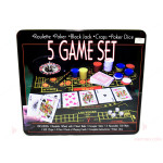 Комплект игри 5 в 1 /Roulette, Poker, Black Jack, Craps, Poker Dice/