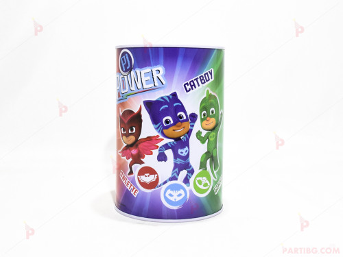 Касичка метална с декор Пи джей маск/ PJ MASKS | PARTIBG.COM