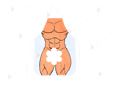Еротична престилка - голо мъжко тяло с пенис