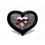 Рамка за снимка във формата на сърце в черно | PARTIBG.COM