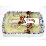 Коледен подарък - бутилка шампанско с чаши декупаж чорапчета | PARTIBG.COM
