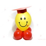Весело човече от балони с червена шапка за дипломиране | PARTIBG.COM