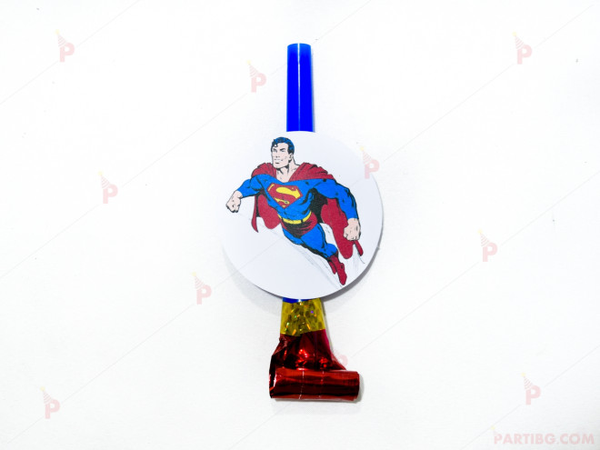 Свирки за парти - тип лента 10бр. Супермен | PARTIBG.COM