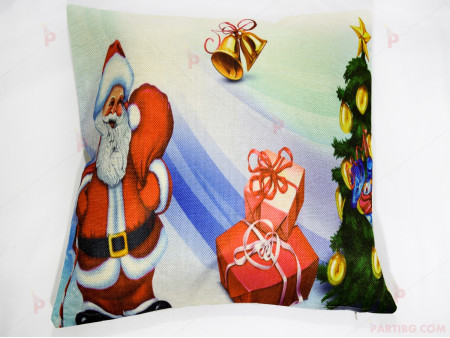 Възглавница с декор ДядоКоледа