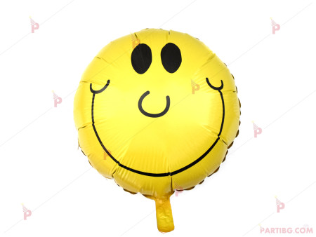 Фолиев балон кръгъл с усмивка