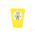 Кофичка за пуканки/чипс с декор Спондж Боб / Sponge bob в жълто | PARTIBG.COM