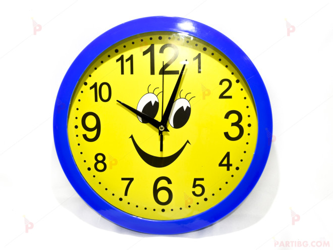 Стенен часовник жълт с усмивка | PARTIBG.COM