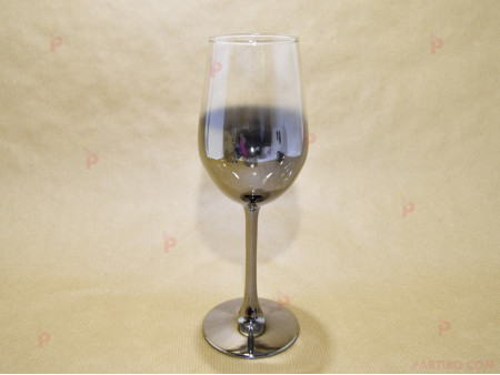 Сватбен бокал за вино метализиран