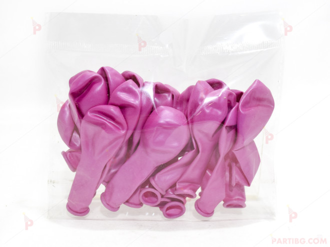 Мини балони 20бр. ф13см металик розово | PARTIBG.COM
