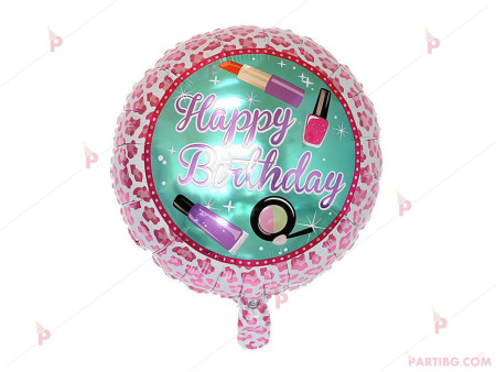 Фолиев балон кръгъл "Happy Birthday" 3