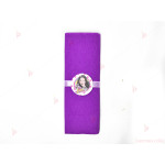 Салфетка едноцветна в лилаво и тематичен декор Сой Луна | PARTIBG.COM