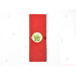 Салфетка едноцветна в червено и тематичен декор Костенурките нинджа / Turtles | PARTIBG.COM