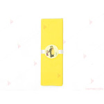 Салфетка едноцветна в жълто и тематичен декор Маша и Мечока / Masha and The Bear | PARTIBG.COM