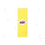 Салфетка едноцветна в жълто и тематичен декор Колите / Cars | PARTIBG.COM