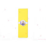 Салфетка едноцветна в жълто и тематичен декор Рапунцел / Rapunzel | PARTIBG.COM