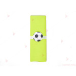 Салфетка едноцветна в зелено и тематичен декор футболна топка | PARTIBG.COM