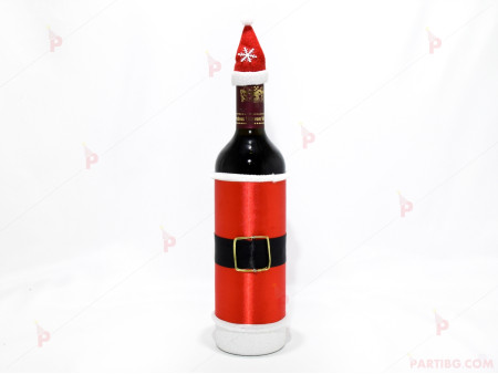 Бутилка вино - коланчето на Дядо Коледа