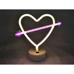 Светеща фигура сърце със стрела | PARTIBG.COM