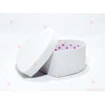 Кутия за подарък - сърце в бяло 1 | PARTIBG.COM
