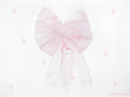 Панделка за закачване  за бебе момиченце в розово