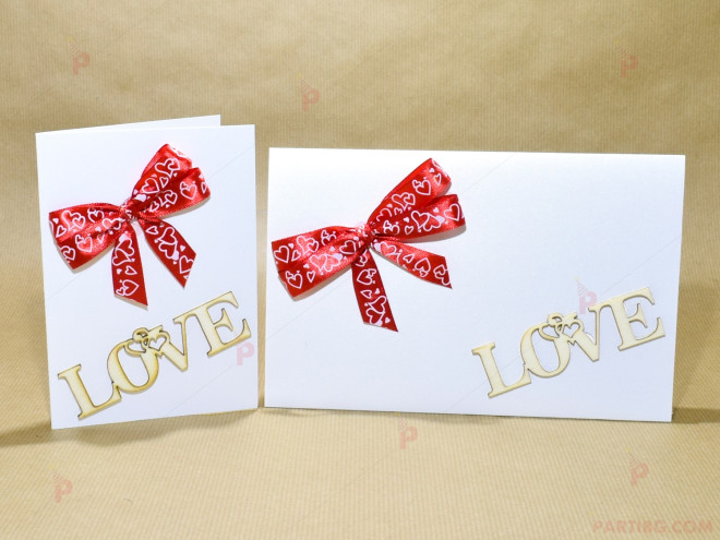 Картичка и плик с надпис "LOVE" 3 | PARTIBG.COM