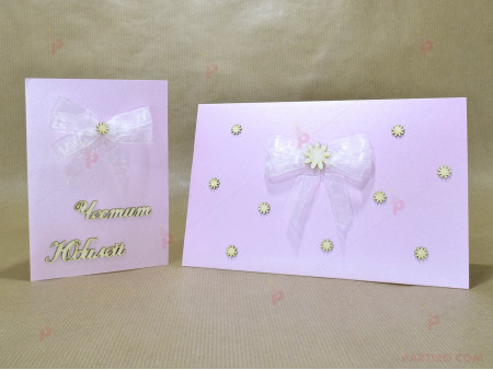 Картичка с плик за юбилей в розово